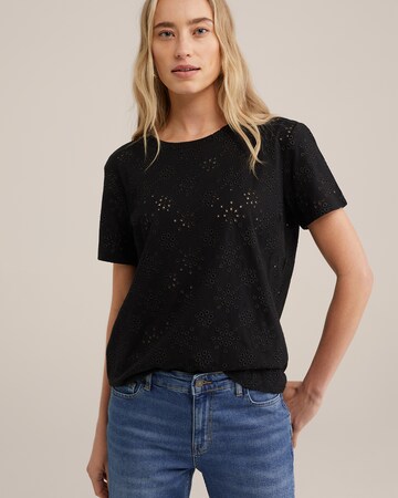 T-shirt WE Fashion en noir : devant