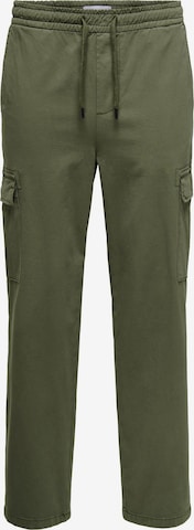 Only & Sons - Loosefit Pantalón 'ONSSinus' en verde: frente