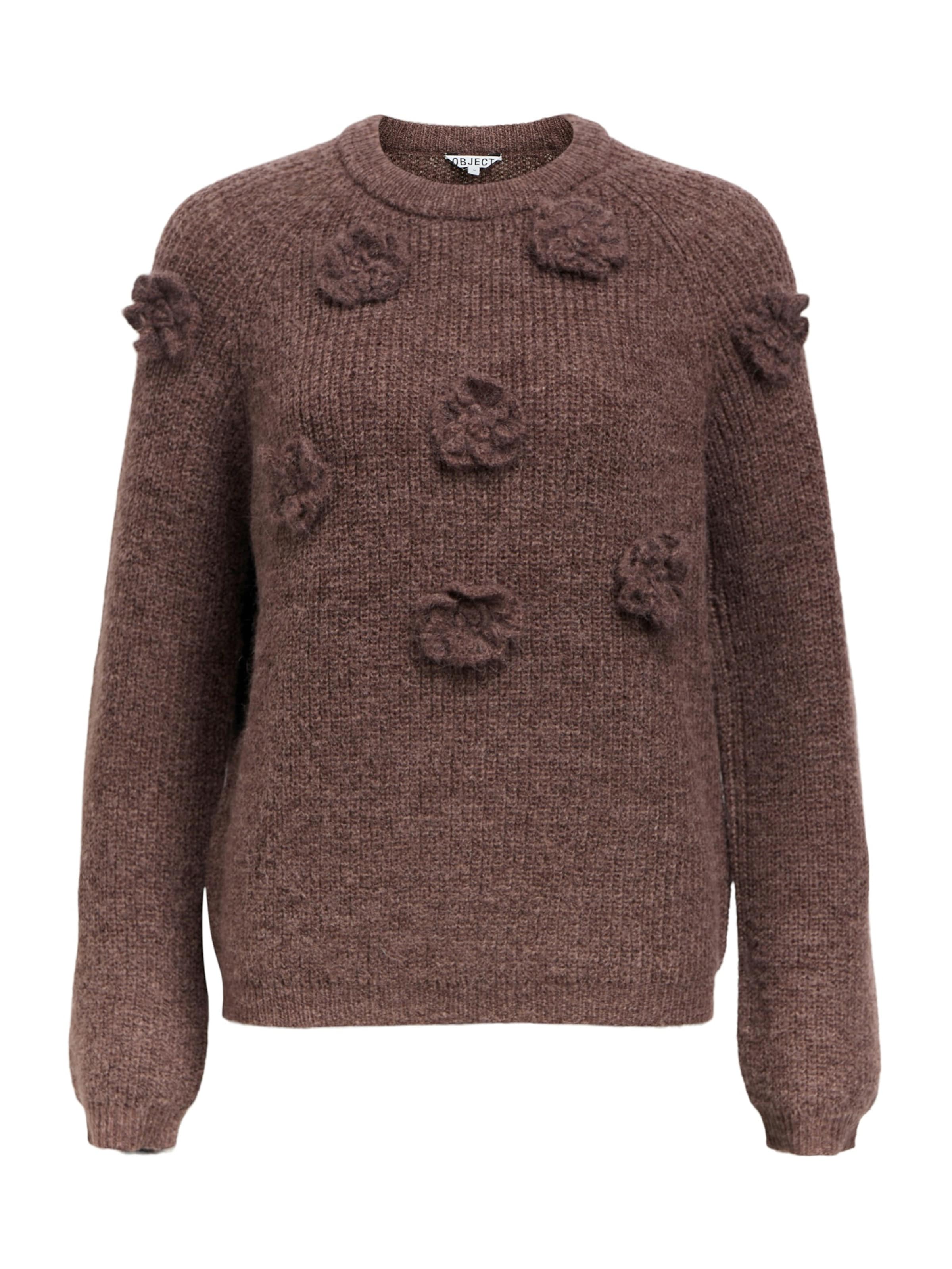 Pull-over 'OBJGITTA' OBJECT en marron : devant