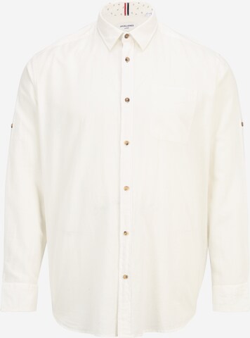 Regular fit Camicia di Jack & Jones Plus in bianco: frontale