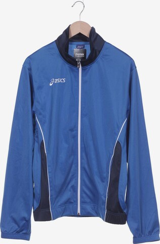 ASICS Sweatshirt & Zip-Up Hoodie in XL in Blue: front