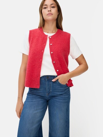 CAMEL ACTIVE Strickweste mit Knopfleiste in Rot