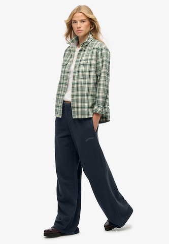 Wide Leg Pantalon 'Athletic Essentials' Superdry en bleu