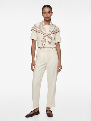 Koton Tapered Pleat-front trousers in Beige