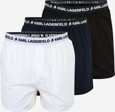Karl Lagerfeld Boxers en bleu nuit / noir / blanc, Vue avec produit