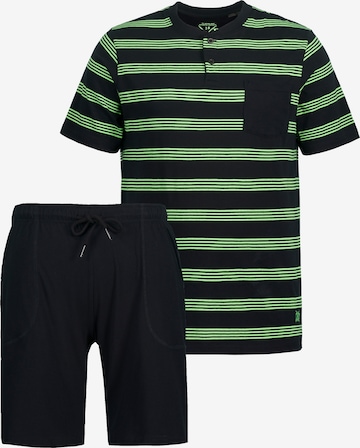 JP1880 Short Pajamas in Green: front