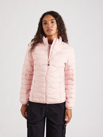 EA7 Emporio Armani Zimska jakna | roza barva: sprednja stran