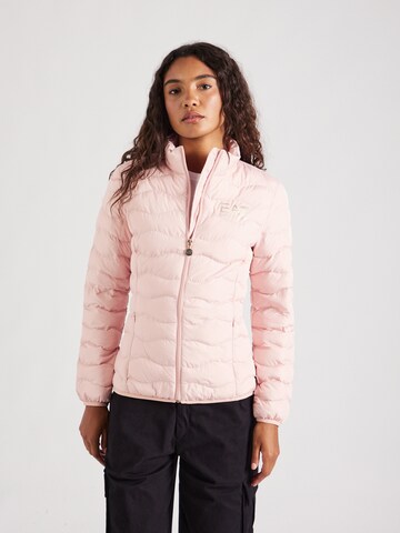 EA7 Emporio Armani Between-Season Jacket in Pink: front