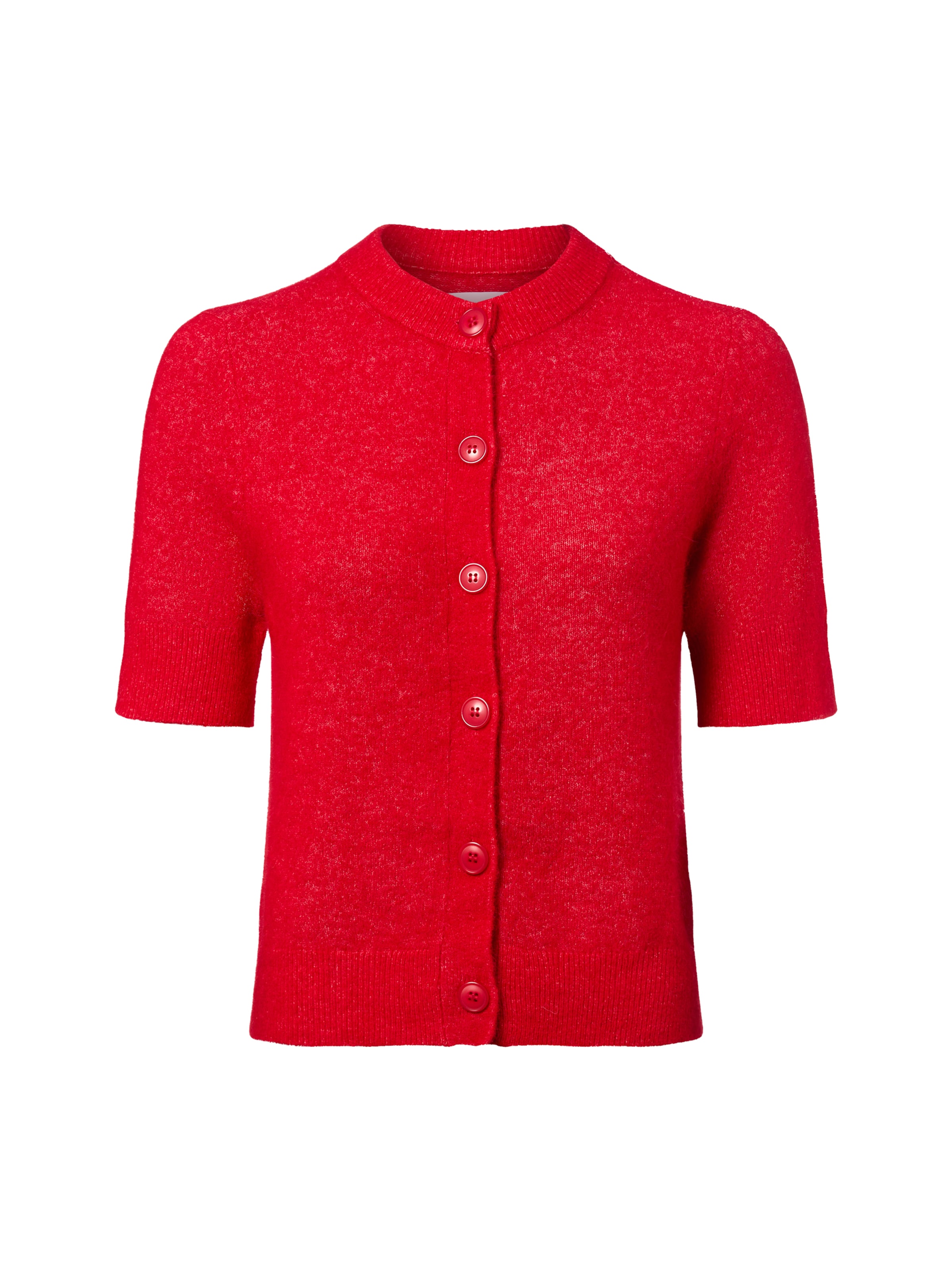 Samsøe Samsøe Gebreid vest 'Noura' in Rood: voorkant