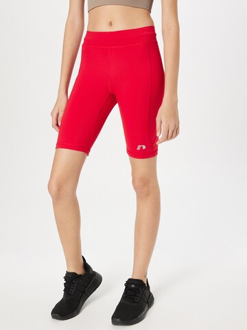 Newline - Slimfit Pantalón deportivo en rojo: frente