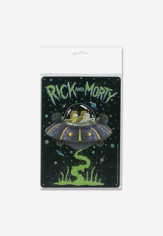 LOGOSHIRT Blechschild 'Rick and Morty - Raumschiff' in Schwarz