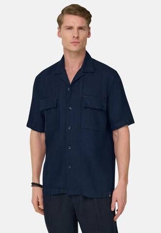 Boggi Milano Shirt in Blauw: voorkant