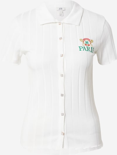 River Island Chemisier 'Paris' en or / vert / rouge / blanc, Vue avec produit
