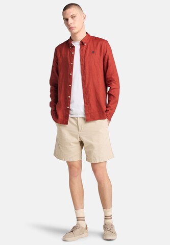 TIMBERLAND Regular fit Button Up Shirt 'Mill Brook' in Red