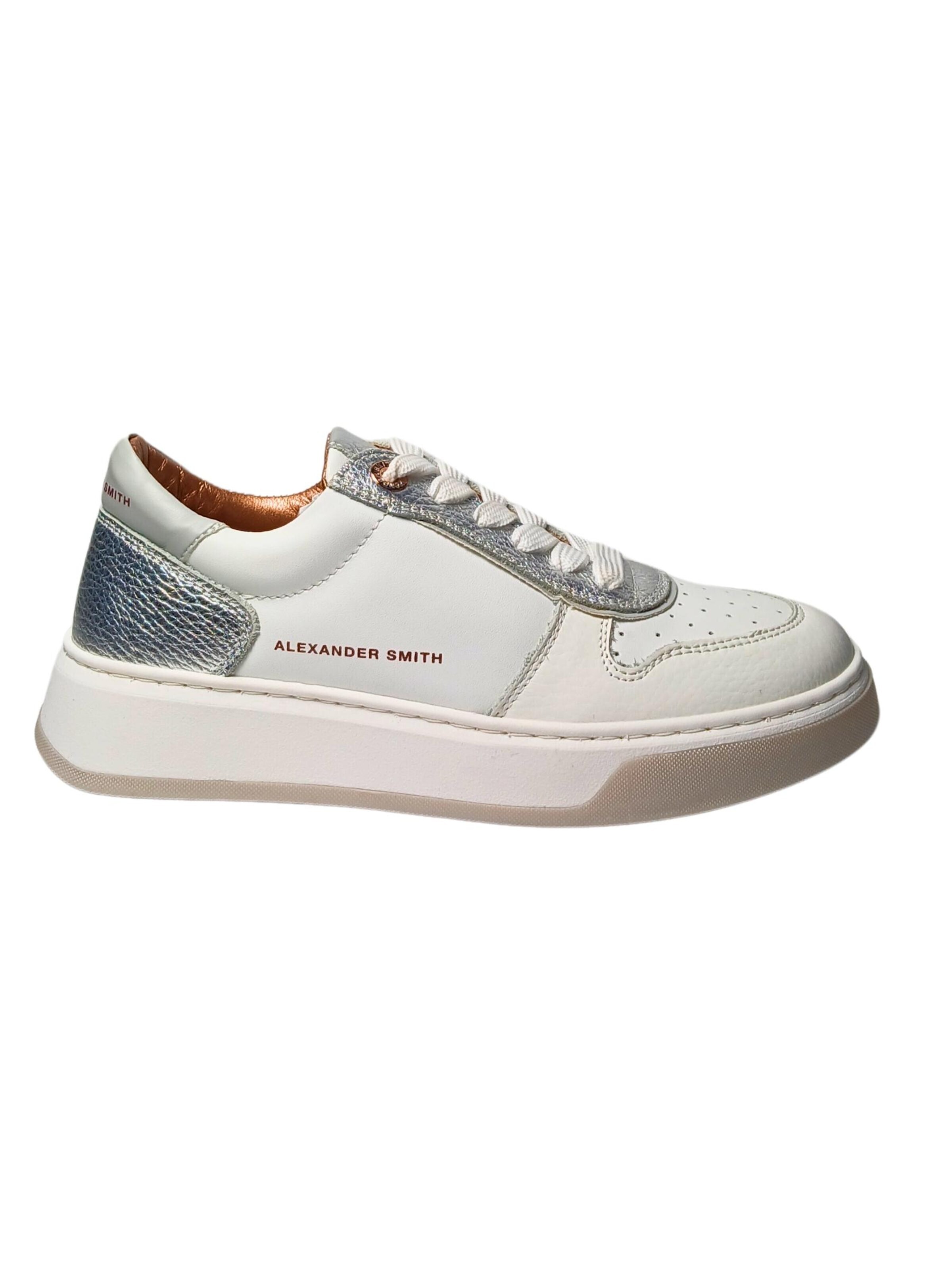 Sneaker bassa di Alexander Smith in bianco: frontale