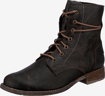 JOSEF SEIBEL Lace-Up Ankle Boots 'Sienna' in Brown: front