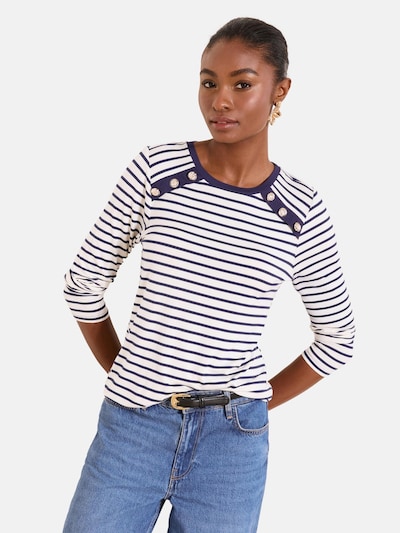 Lipsy Shirt in de kleur Violetblauw / Wit, Productweergave