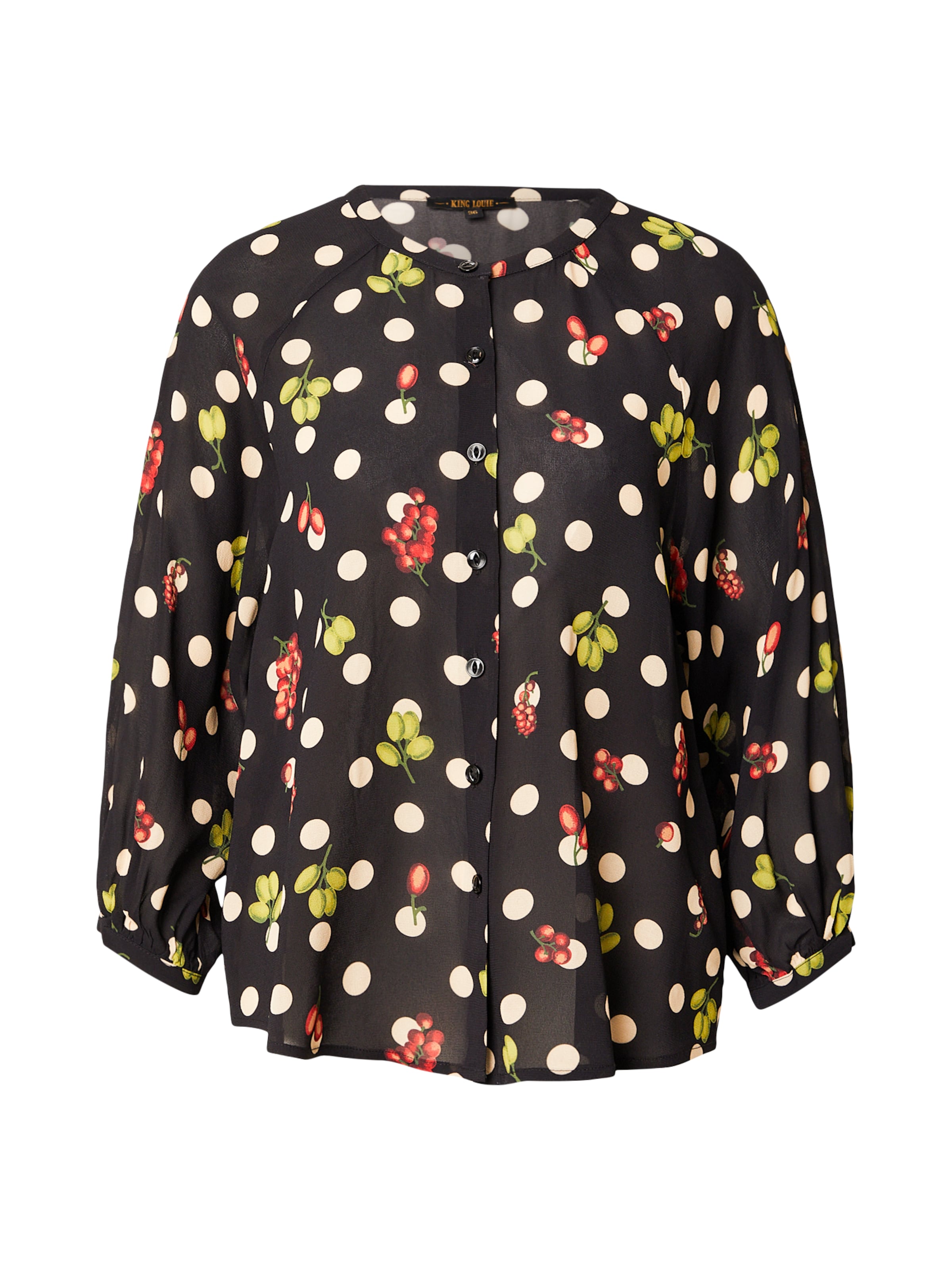 King Louie Блузка 'Cybil Briny' в Черный: спереди