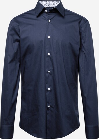 BOSS Button Up Shirt 'HANK' in Blue: front