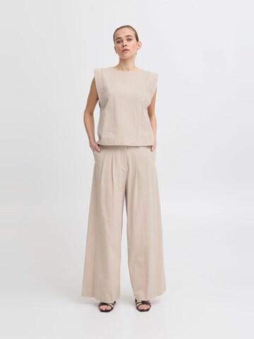 ICHI - Loosefit Pantalón ' IHUNITY ' en beige