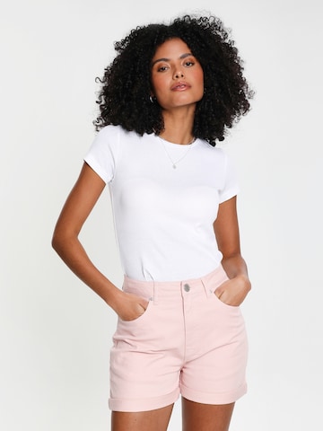 Threadbare Regular Shorts 'Calais' in Pink: predná strana