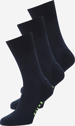 FALKE Chaussettes en bleu marine / citron vert, Vue avec produit