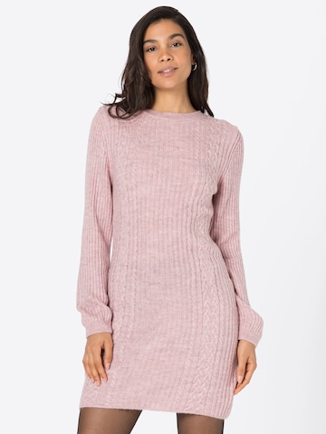 ABOUT YOU Knitted dress 'Daline' in Pink: front