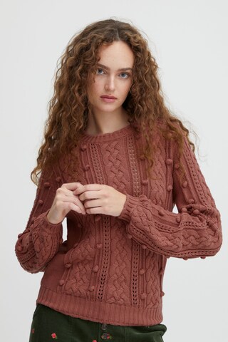 Atelier Rêve - Pullover 'Kamelia' em castanho: frente