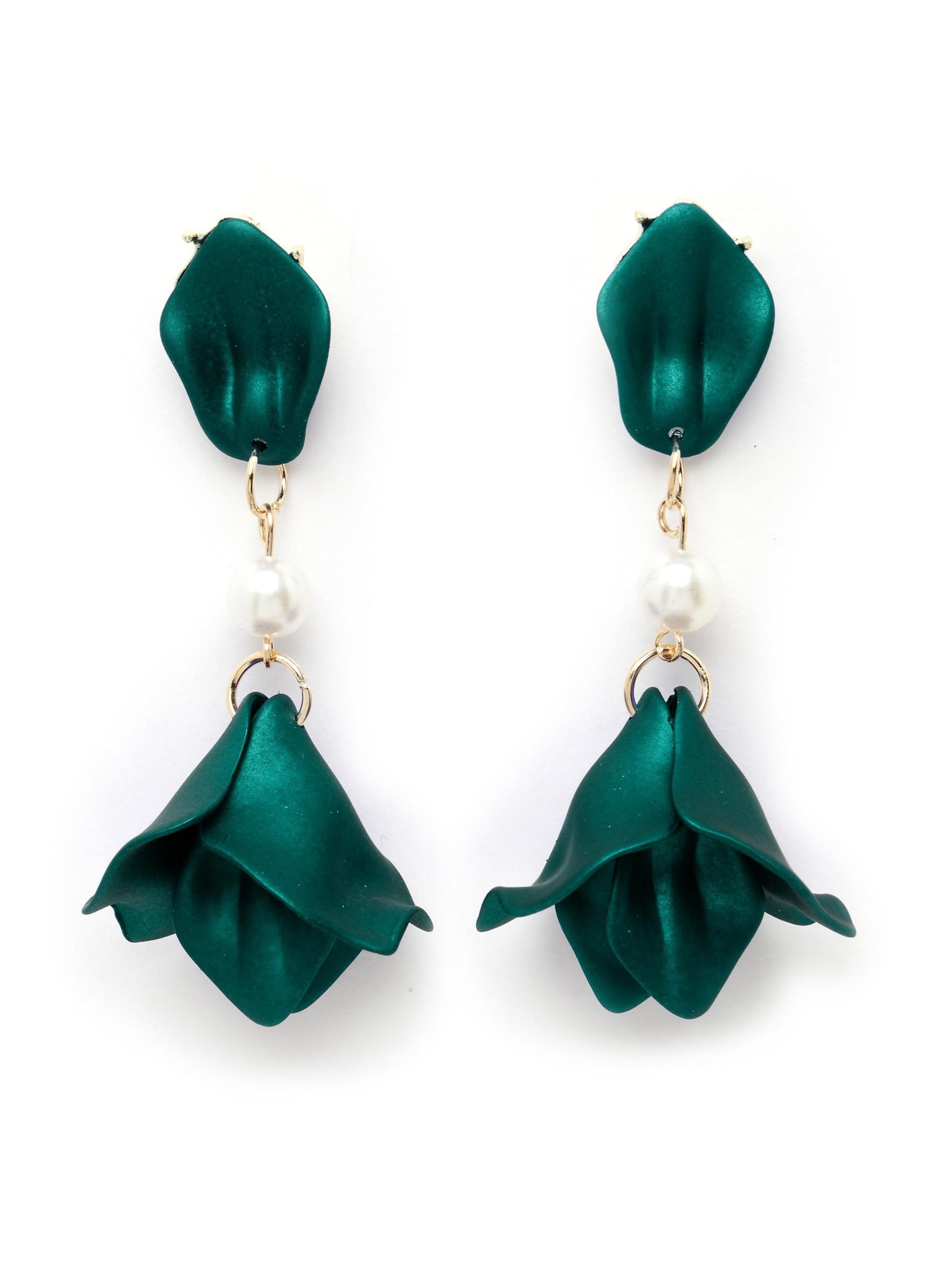 AVANT-GARDE PARIS Earrings 'Elenaa' in Green: front