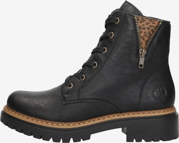 Rieker Lace-up bootie 'Veterschoenen Hoog' in Black: front