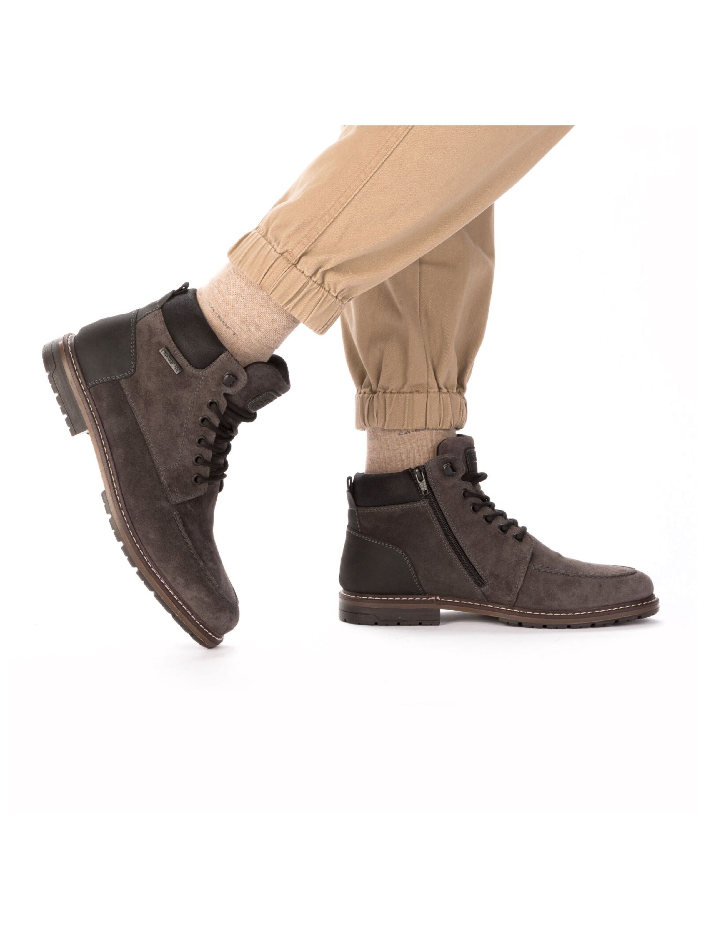 Rieker Veterlaarzen in Grijs: voorkant