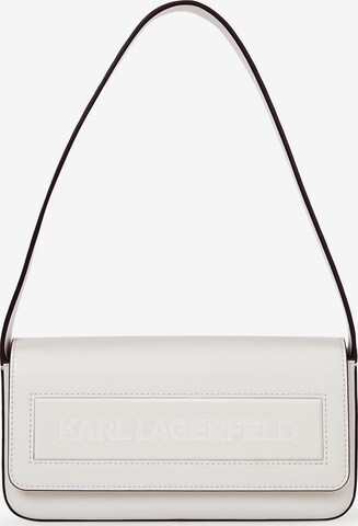 Borsa a spalla di Karl Lagerfeld in bianco: frontale