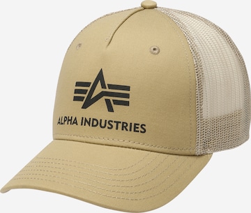 Casquette ALPHA INDUSTRIES en beige : devant