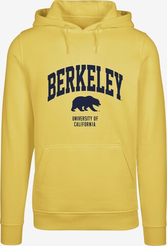 Merchcode Sweatshirt 'Berkeley University - Bear' in Gelb: predná strana