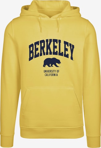 Merchcode Sweatshirt 'Berkeley University - Bear' in Yellow: front