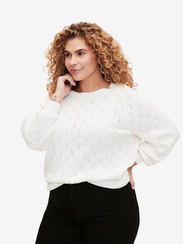 Zizzi - Pullover 'MELSA' em branco: frente