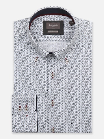 7Camicie Slim fit Zakelijk overhemd in Wit