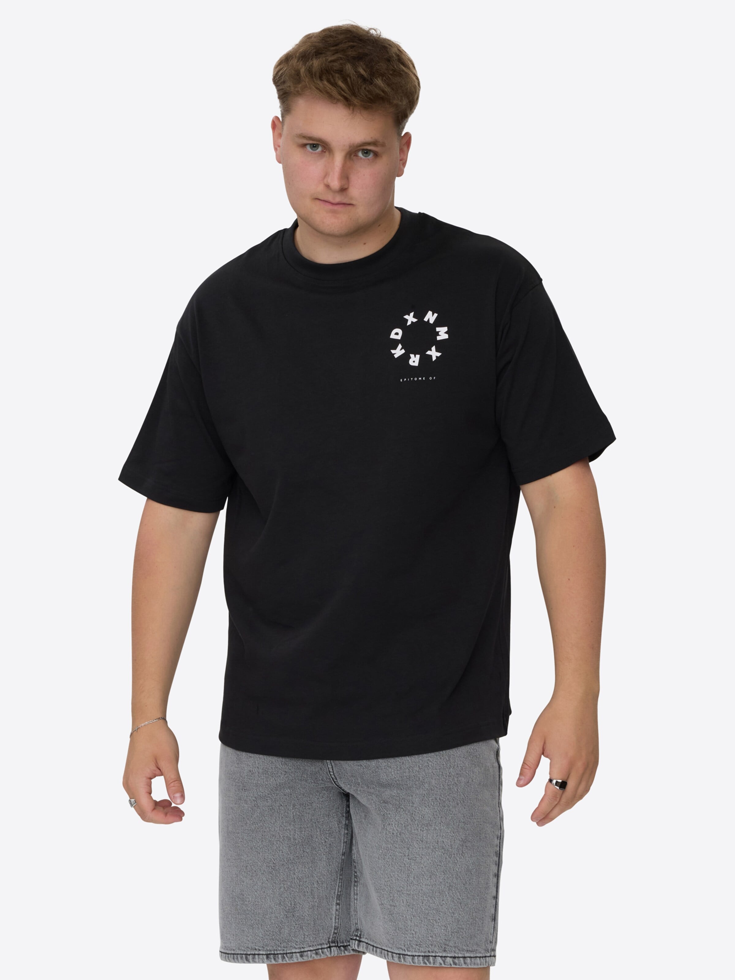 Dxnmxrk T-Shirt 'Galal' in Schwarz: Vorderseite