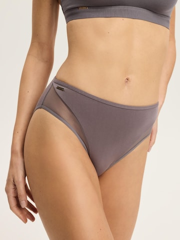 ESOTIQ - Panti 'Taillenslip Blissy, hohe Leibhöhe, Modal Jersey, florales Muster' en gris