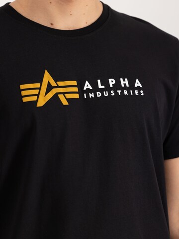 ALPHA INDUSTRIES Shirt 'Alpha Label PP' in Black