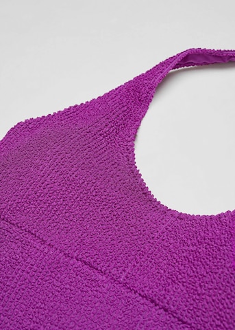 MANGO Triangle Swimsuit 'Costap' in Purple