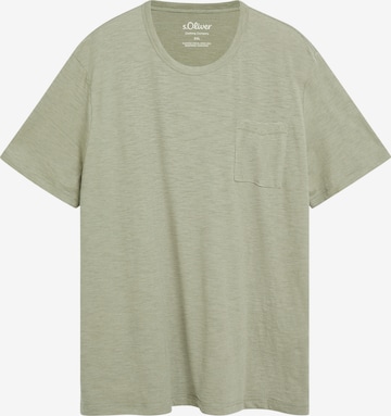 s.Oliver Men Big Sizes Shirt in Green: front