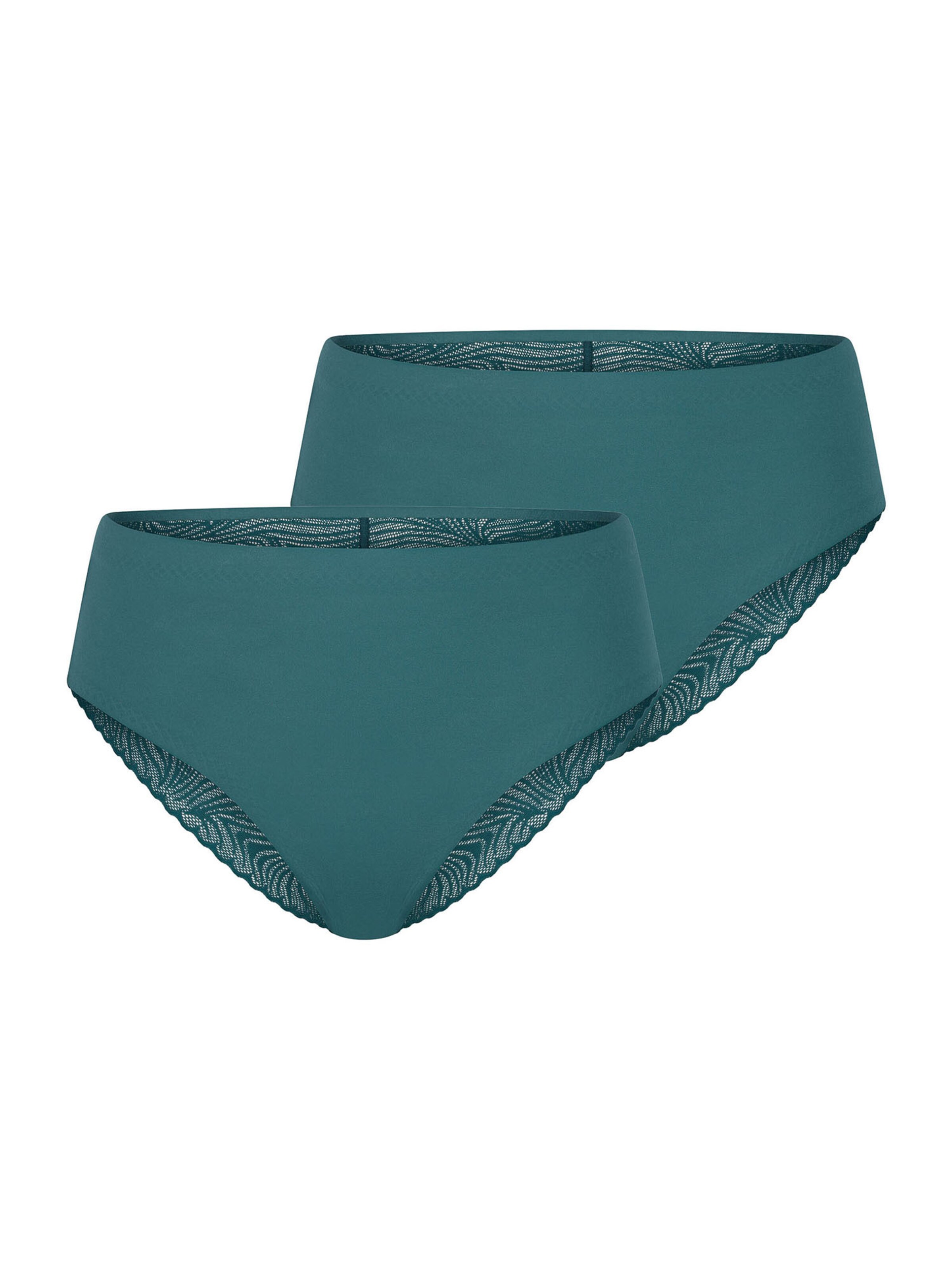 SCHIESSER Slip ' Invisible Soft Lace ' en vert / pétrole, Vue avec produit