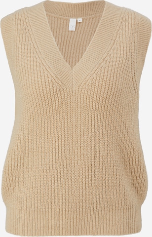 Pullover di QS in beige: frontale