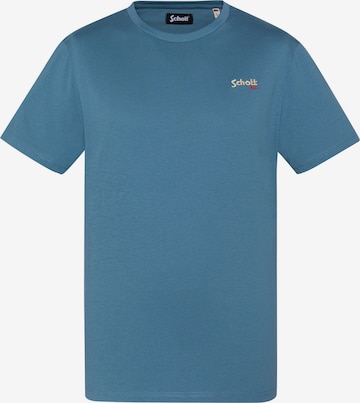 T-Shirt Schott NYC en bleu : devant