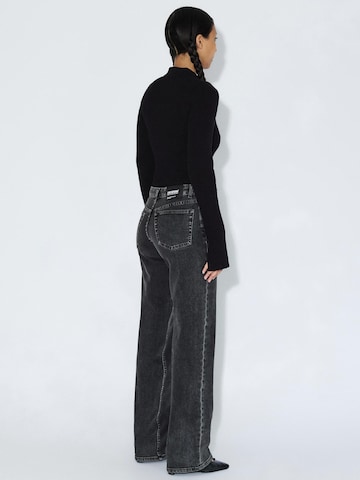 Dr. Denim Regular Jeans 'Addy Mid Straight' in Zwart