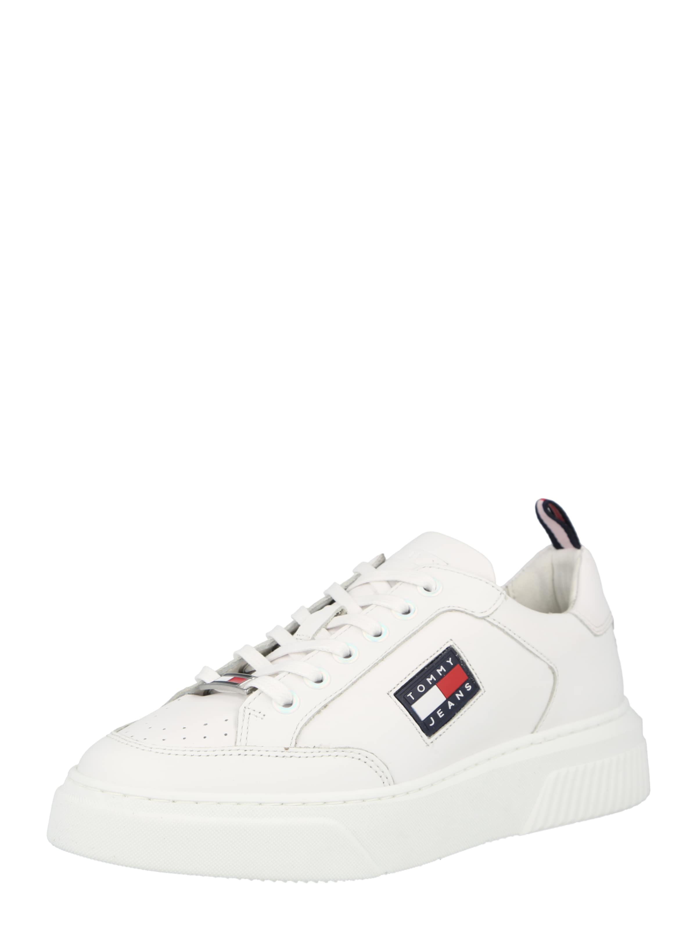 TOMMY HILFIGER Низкие кроссовки в размере 36 в Темно-синий / Вишнево-красный / Белый, Обзор товара