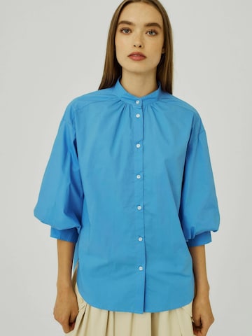 NORR Bluse 'Cest' in Blau: Vorderseite