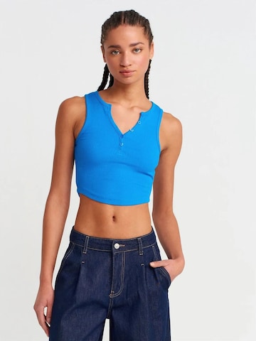 Dilvin Blouse in Blauw: voorkant