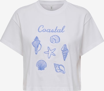 ONLY - Camiseta 'ONLANNBEL' en blanco: frente